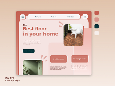 Day 003: Landing Page daily ui dailyui design earth tone colors earth tones landing landing page ui