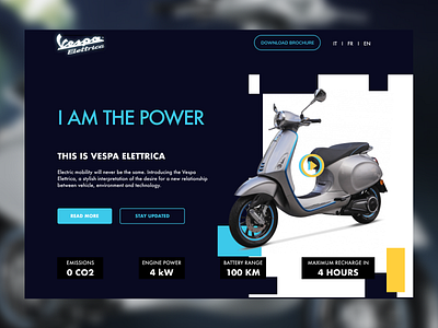 elettrica.vespa.com - Concept Design figma ui ux ux design vector vespa web web design webdesign website design