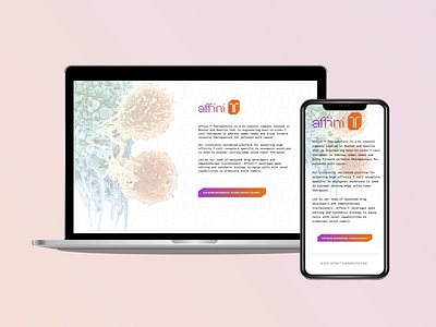 Landing page for Affini T branding design designer illustration logo ui ux vector web webdesign