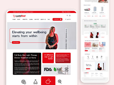 Website for LumiRed branding design designer illustration logo ui ux vector web webdesign