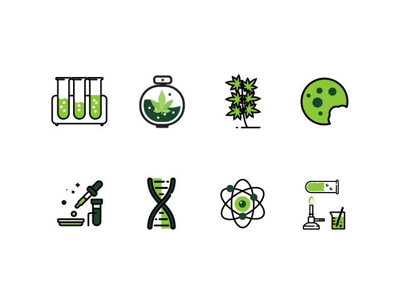 Cannabis Testing Icons by Andrej on Dribbble