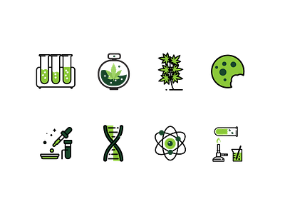 Cannabis Testing Icons cannabis design green icons laboratory marijuana testing web