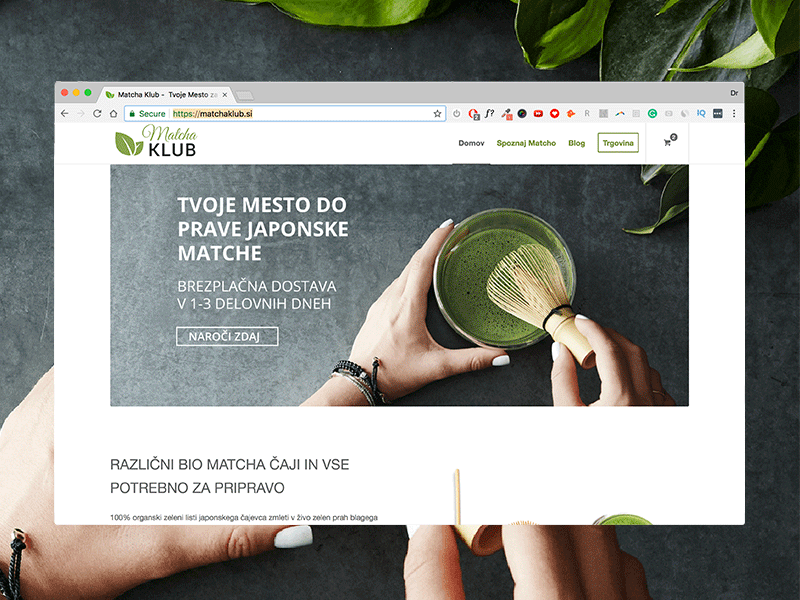 Web Design - Green Tea - E-Commerce Store branding design e commerce green klub matcha store tea web