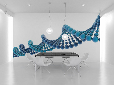 3D DNA Wall Art Design