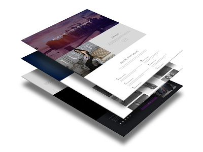 Stacked Display of Web Page Elements elegant landing page design modern one page design one page site web design web designer website wordpress design wordpress theme