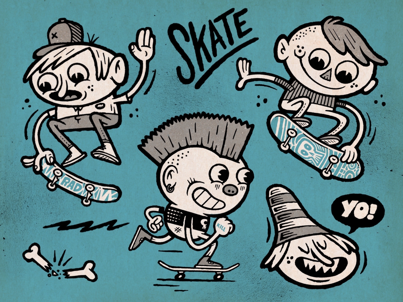 roller skates doodle icon, hand drawn vector illustration | Stock vector |  Colourbox