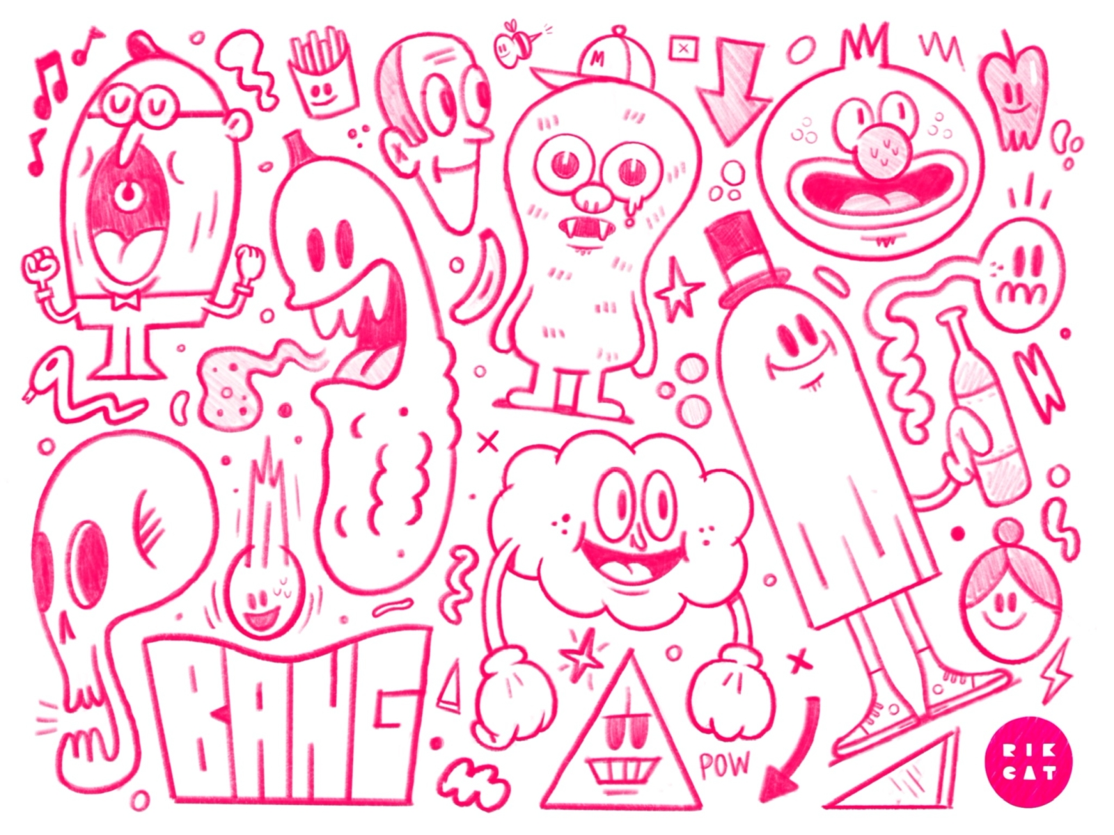 Doodles in Procreate by Rik Catlow on Dribbble