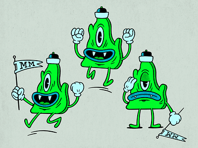 Mitten Monsters Mascot. applepencil illustration ipadpro mascot procreate sketch
