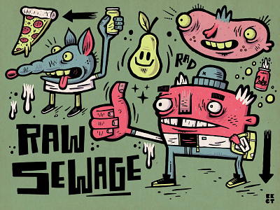 Raw Sewage applepencil illustration ipadpro procreate sketch sketchbook