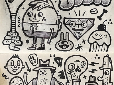 Sketchbook doodles markers pen sketch sketchbook