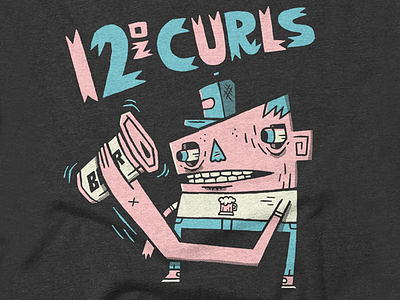 12oz Curls Pink/Blue pen photoshop t shirt tee tshirt