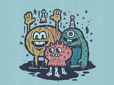 Monster Party applepencil illustration ipadpro procreate sketch sketchbook