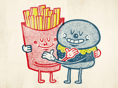 Best Buds applepencil hamburgerandfries illustration ipadpro procreate sketch