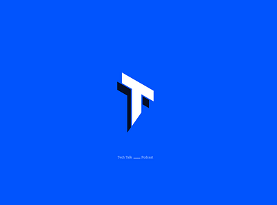 Tech Talk branding design logo podcast t logo tech typography
