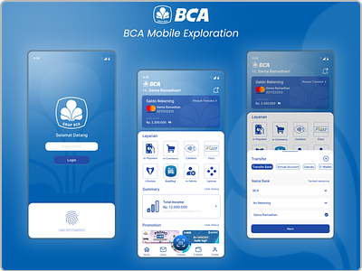 Apps BCA Mobile Exploration Design app bca bca mobile design exploration figma redesign skip ngoding studio ui ui ux user experience user interface ux