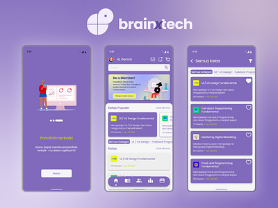 BrainXTech : Application Online Course Exploration app daily ui design exploration figma online course skip ngoding studio ui ui ux user experience user interface ux