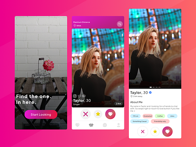 Dating App app branding bumble date dating design exploration figma illustration logo tinder ui user experience ux