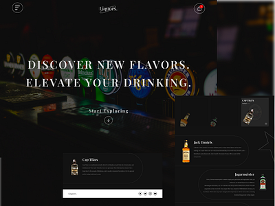 Liquor Store alcohol clean design liquor minimalism typography ui user experience ux website