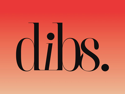 DIBS beauty logo. branding design logo typographi