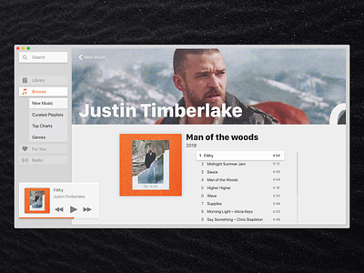 Music Player – DailyUI app fluent mac music player tvos ui ux