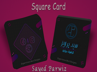 Square card branding business card card design graphic design photoshop