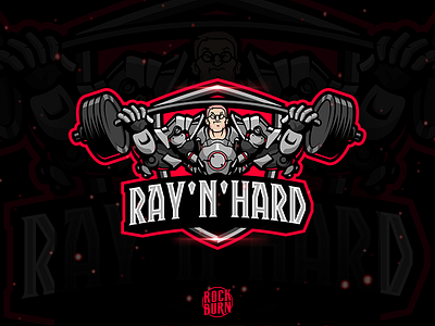 Ray'n'hard branding character esport esportlogo esports fit fitness gaming geek gym logo logodesign logotype mascot mascotlogo nerd overwatch paladin vector