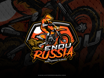 Endu Russia atv atx badge enduro esport ktm moto logo motobike motocross motor motorbike logo motorcycle motorsport offroad racing rasing logo rider sport badge sportlogo team logo