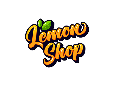 Lemon Shop branding corporate branding design icon illustration lettering logo logodesign logotype vector