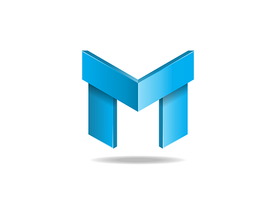 M letter - for SALE building construction letter metal monogram monogram logo tech technology