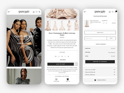 Gaurav Gupta UI Design couture e-comerce e-commerce fashion ui ui design ux design uxdesign website design