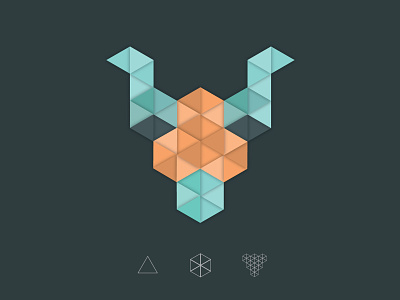 Origami Deer isometric isometric art isometry logo logo designer mark origami origami logo
