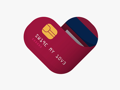 Swipe My Love credit card love illustration logo logo designer mark minimal money