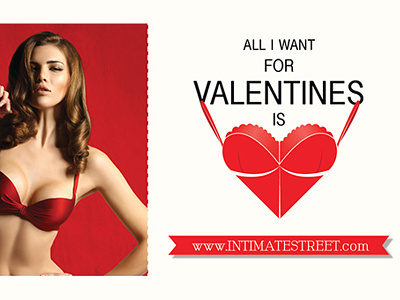 Valentines Day email design emailer heart layout lingerie valentines day valentinesday webdesign