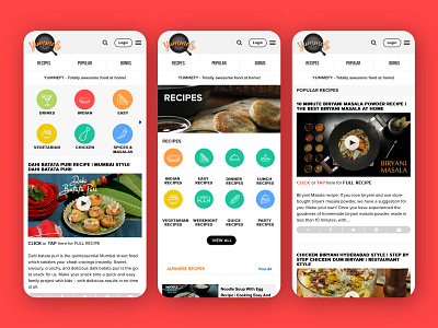Yummefy UI Mock food app ios app ui ui design ui ux design uiux