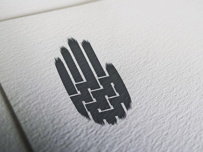 Hand Woven Mark hand handmade logo logo designer logo grid mark minimal monogram warp weft weaving