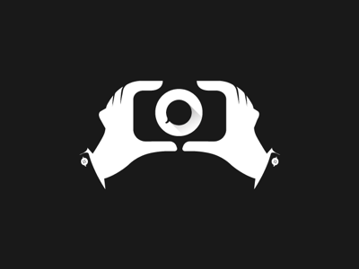 Snap! camera logo mark modern negative space photography