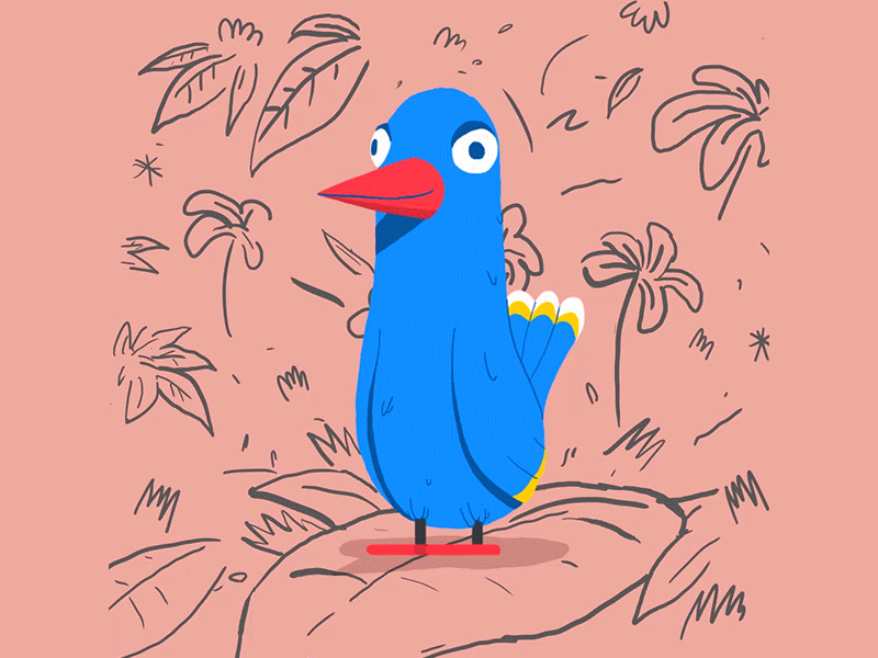 Hmmmmm 2d animation blue birds