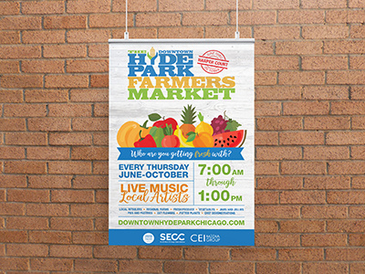 Hyde Park Farmers Market | Poster branding chicago farmers market poster signage