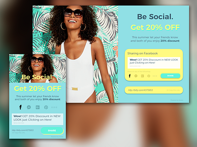 SHARING PAGE discount fashion lightbox palm pastel colours shared sharing social media summer ui share