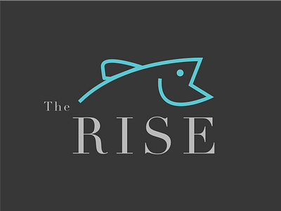 The Rise fishing fly fishing logo design logo mark rising fish