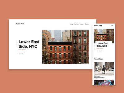 Nueva York blog homepage homepage design nueva york