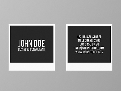 Square Minimal Photography Business Card