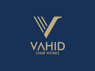Vahid Stair Works logotype marble stair v logo