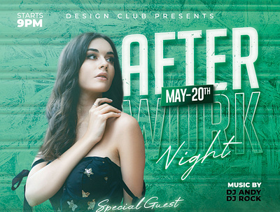 Night Club Flyer Designs 4x4 after work banner club cmyk design flyer graphic design night out party psd