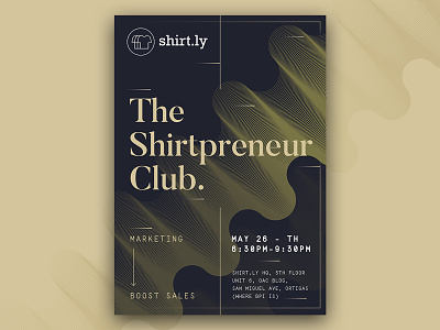 The Shirtpreneur Club Poster graphic design layout minimal poster shirt