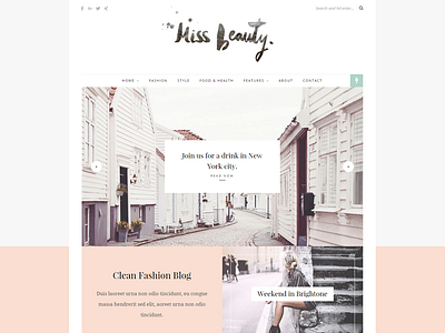 Miss Beauty - Feminine Blog Wordpress Theme article blog blogging feminine peenapo pink wordpress blog