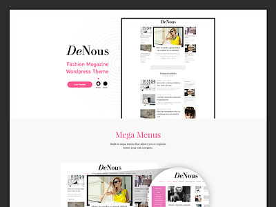 Landing Page Fashion Magazine article fashion landing page magazine peenapo presentation page screenshot theme theme demo wordpress