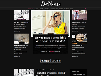 DeNous - Fashion Magazine Wordpress Theme 2016 fashion magazine modern new page builder peenapo responsive themeforest wordpress theme