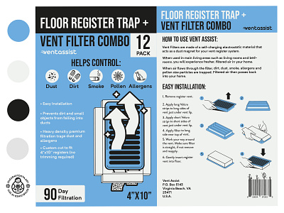 Vent Assist Packaging flat icon iconography label design packaging design vector illustration