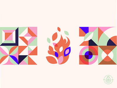 Fire Product Icon bonfire fire flat geometric illustration pattern vector illustration